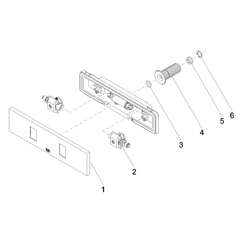 Dornbracht Unterputz-Seitenbrause Water Fan horizontal 10l/min, Platin gebürste... DORNBRACHT-36512979-06 4029011750175 (Abb. 7)