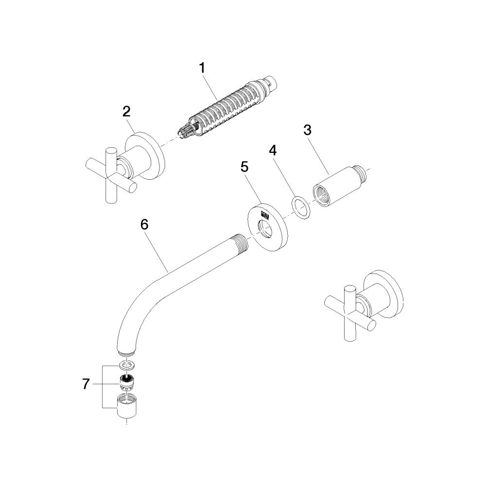 Dornbracht Waschtisch-Wandbatterie Tara o. Ablaufg., starr, 160mm, max. 7l/min,... DORNBRACHT-36707892-06 4029011526596 (Abb. 5)