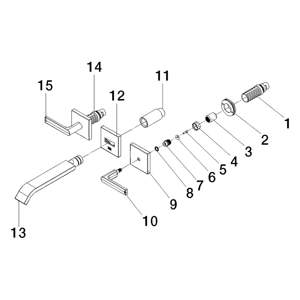Dornbracht Waschtisch-Wandbatterie IMO starrer Auslauf 171mm, für Wandmontage, ... DORNBRACHT-36712671-93 4099477160474 (Abb. 5)