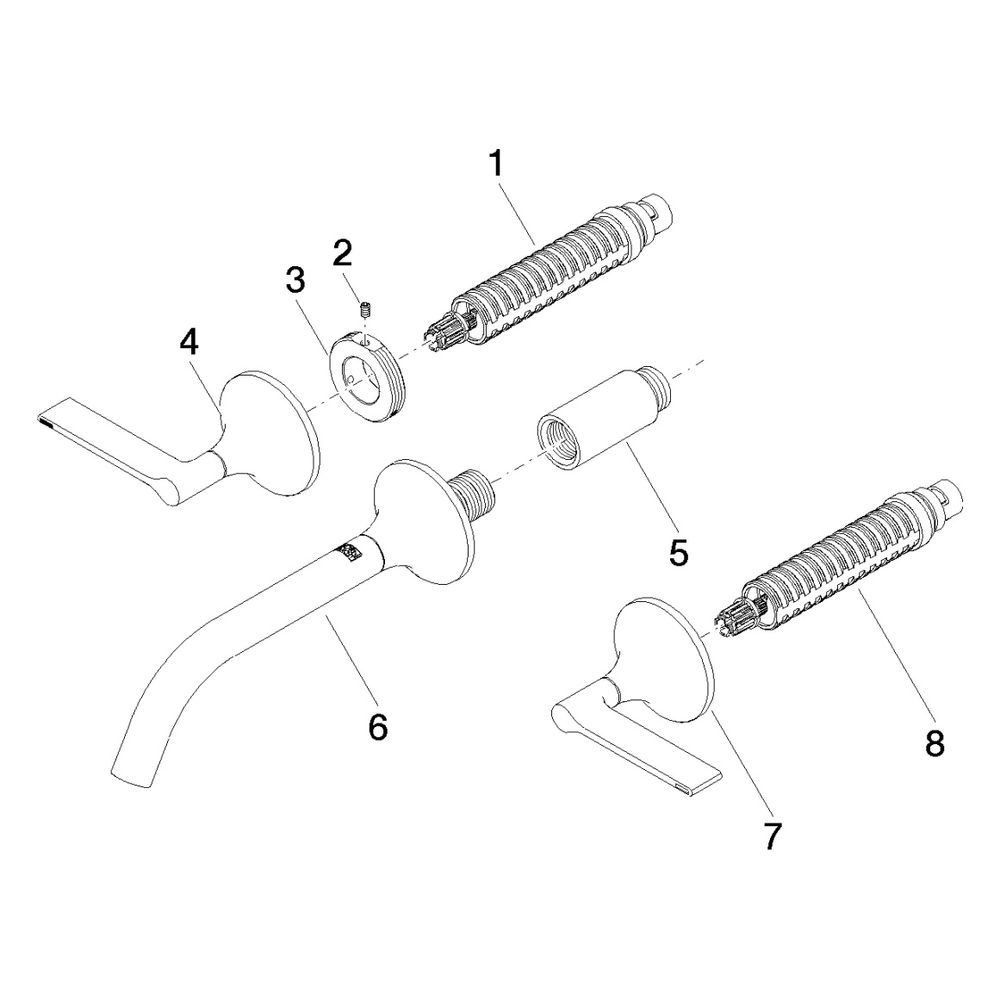 Dornbracht Waschtisch-Wandbatterie Vaia o. Ablaufg., starr, 190mm, 5,7l/min, Da... DORNBRACHT-36712819-19 4099477075570 (Abb. 5)
