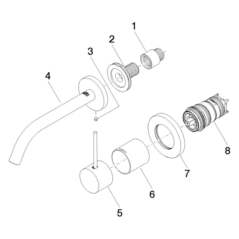 Dornbracht Meta Waschtisch-Wand-Einhandmischer ohne Ablaufgarnitur 36860662 chr... DORNBRACHT-36860662-00 4029011852671 (Abb. 5)