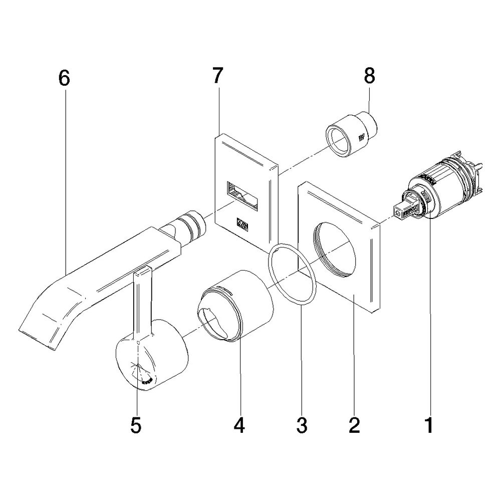 Dornbracht Waschtisch-Wand-Einhandbatterie IMO starrer Auslauf 140mm, für Wandm... DORNBRACHT-36860671-00 4099477154169 (Abb. 5)