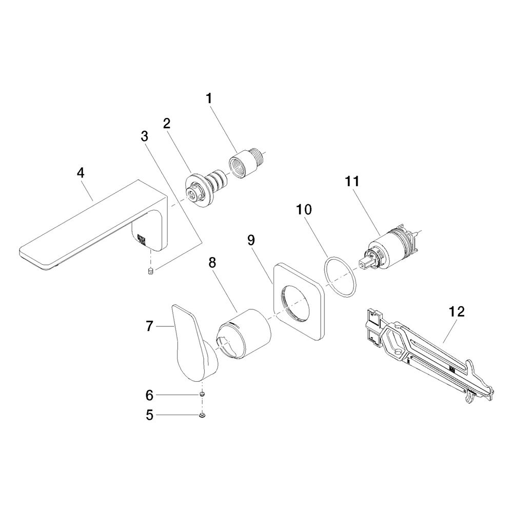 Dornbracht Waschtisch-Wand-Einhandbatterie Lissé starrer Auslauf 170mm, für Wan... DORNBRACHT-36860845-00 4029011846151 (Abb. 5)