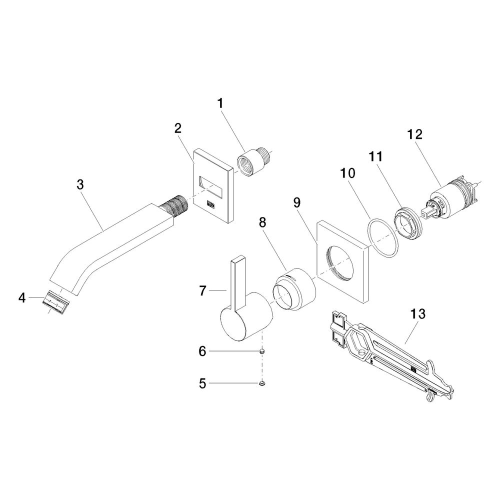 Dornbracht IMO Waschtisch-Wand-Einhandmischer ohne Ablaufgarnitur 36861670 plat... DORNBRACHT-36861670-06 4029011845550 (Abb. 5)
