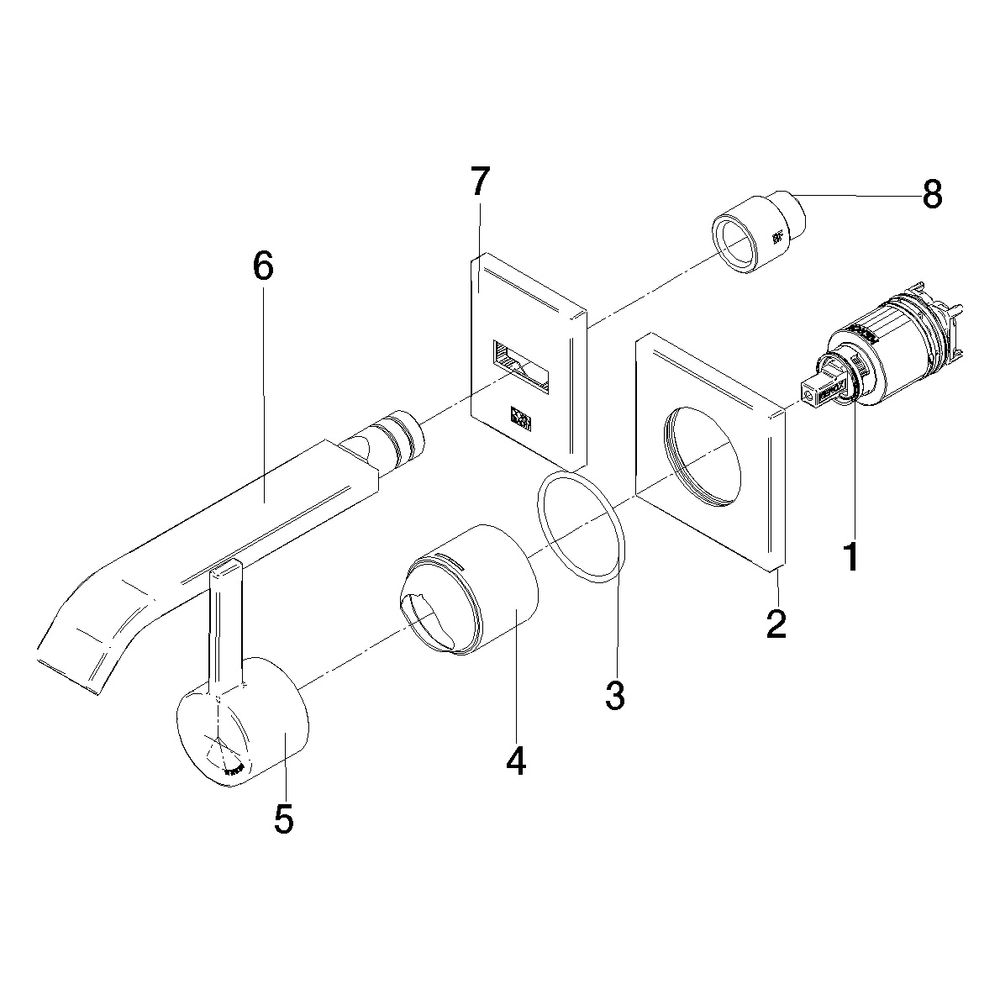 Dornbracht Waschtisch-Wand-Einhandbatterie IMO starrer Auslauf 170mm, für Wandm... DORNBRACHT-36861671-06 4099477154220 (Abb. 5)