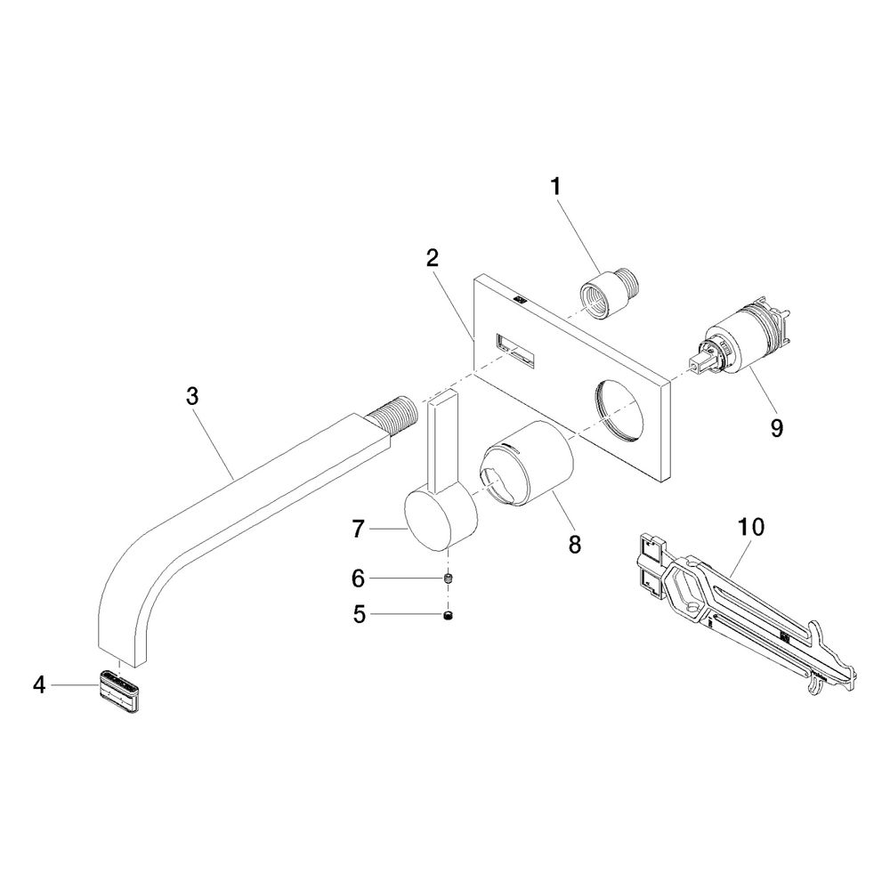 Dornbracht MEM Waschtisch-Wand-Einhandmischer mit Abdeckplatte 36865782 chrom... DORNBRACHT-36865782-00 4029011850509 (Abb. 5)