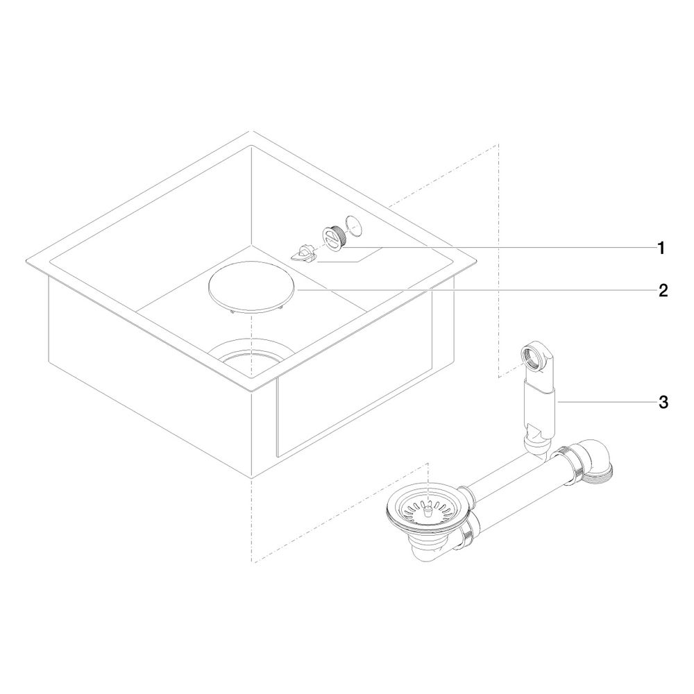 Dornbracht Einzelbecken Unterbau Küchenbecken 400x400x175mm Beckentiefe 175mm, ... DORNBRACHT-38400002-71 4029011752971 (Abb. 5)