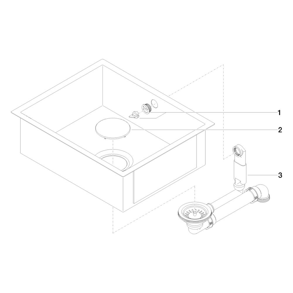 Dornbracht Einzelbecken Unterbau Küchenbecken 500x400x175mm Beckentiefe 175mm, ... DORNBRACHT-38500002-71 4029011753084 (Abb. 5)
