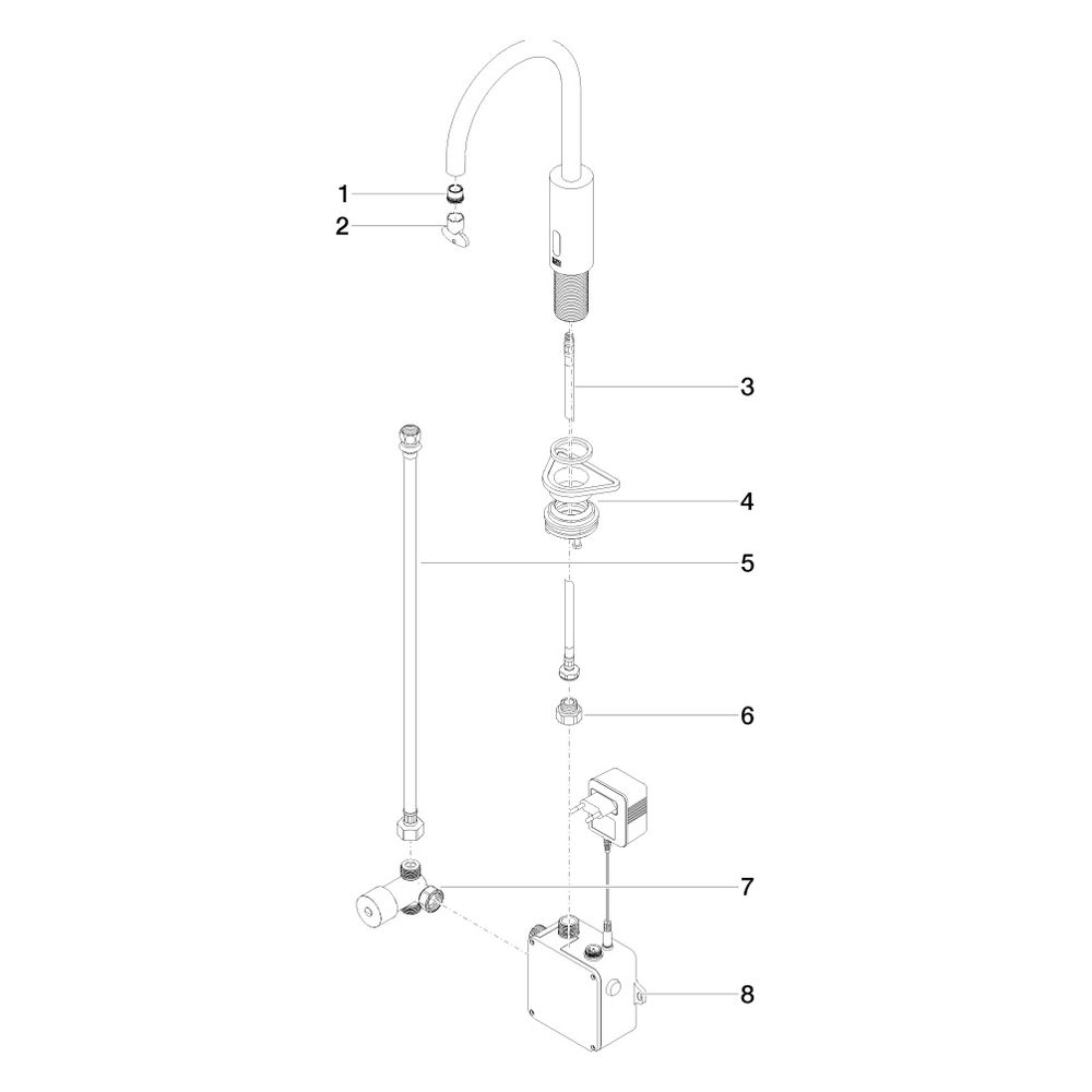 Dornbracht Waschtischarmatur Meta Touchfree elektronisch IR Standmontage o. Abl... DORNBRACHT-44521660-00 4029011968396 (Abb. 5)