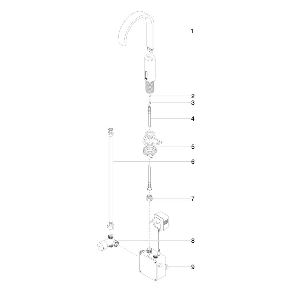 Dornbracht Waschtischarmatur Mem Touchfree, Standmontage, IR, starrer Ausl., Au... DORNBRACHT-44521782-42 4099477290430 (Abb. 3)