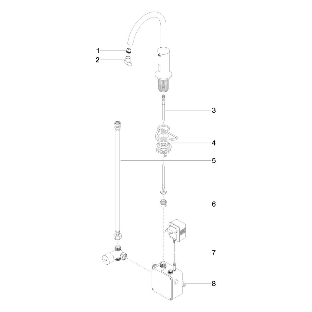 Dornbracht Waschtischarmatur Vaia, elektronische Öffnungs-/Schließfunktion, IR,... DORNBRACHT-44521809-27 4099477223285 (Abb. 5)