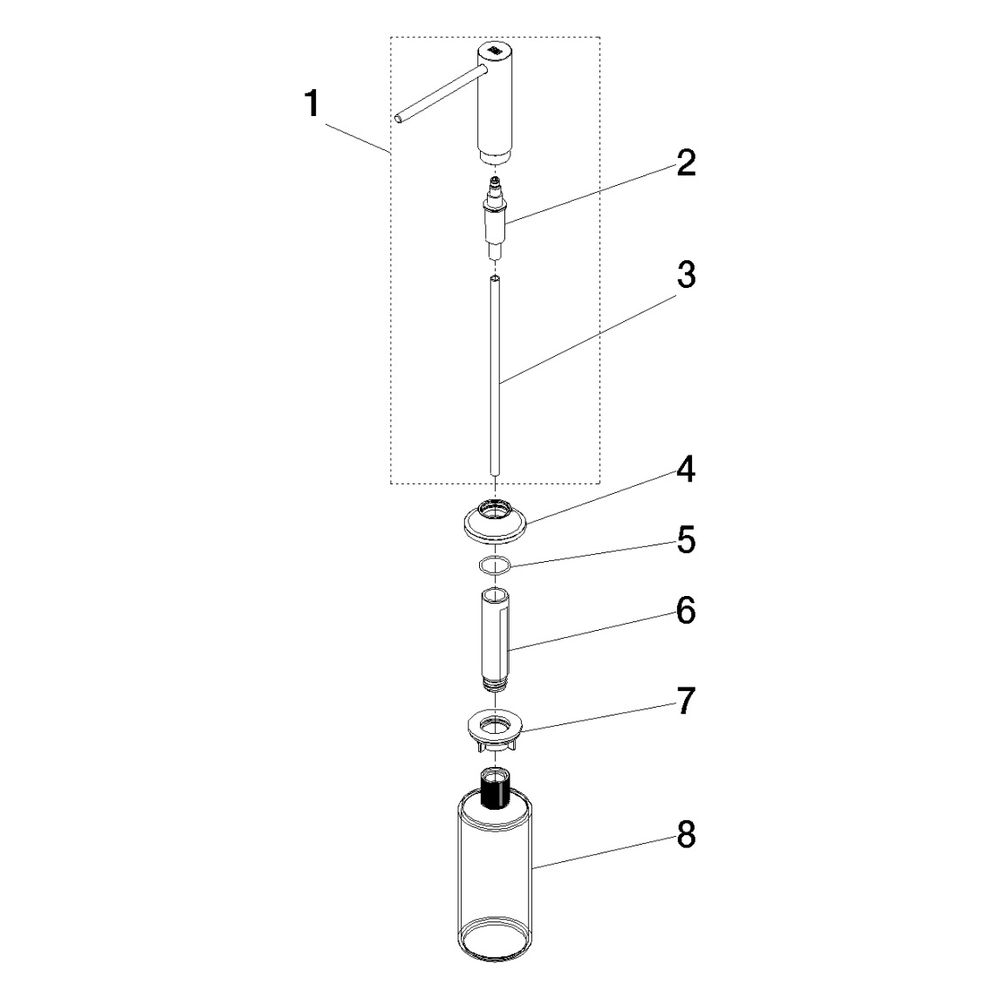 Dornbracht Spender Vaia mit Rosette, schwenkbar, Ausladung 140mm, 500ml, Dark P... DORNBRACHT-82434809-99 4099477166995 (Abb. 6)