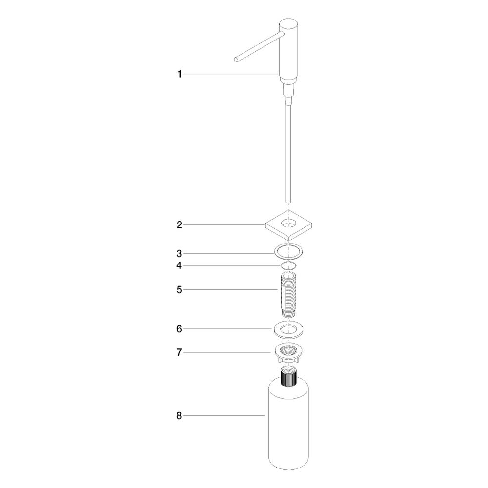 Dornbracht Spender mit Rosette Lot Ausladung 124mm 500ml, Chrom, 82439970-00... DORNBRACHT-82439970-00 4029011777097 (Abb. 5)