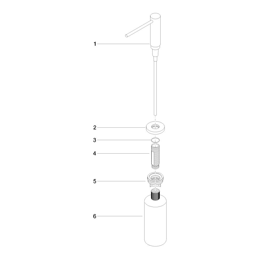Dornbracht Spender mit Rosette Lot Ausladung 124mm 500ml, Dark Platinum gebürst... DORNBRACHT-82444970-99 4099477055411 (Abb. 5)