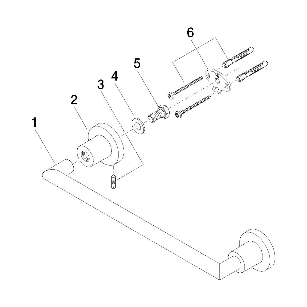 Dornbracht Wannengriff Tara, 300mm Stichmaß, Ausladung 80mm, Platin gebürstet... DORNBRACHT-83030892-06 4029011515354 (Abb. 5)
