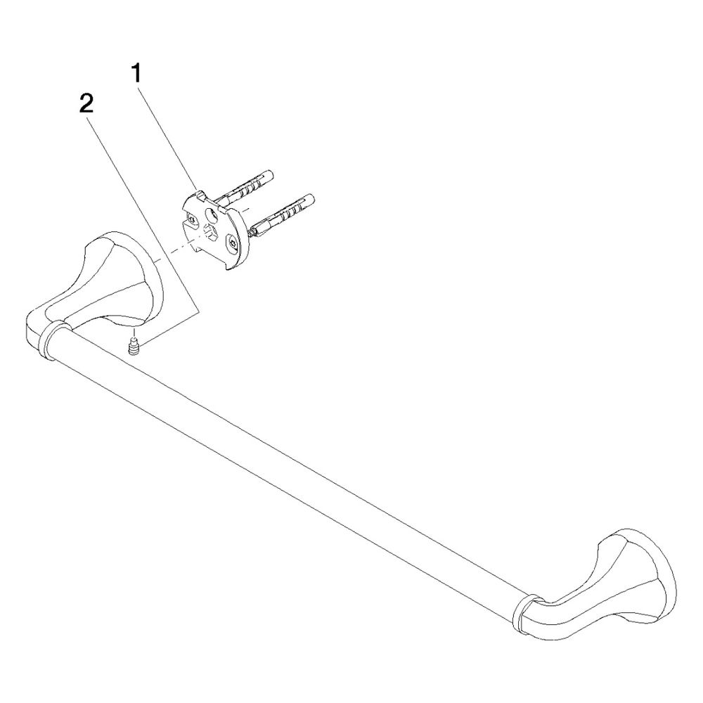 Dornbracht Badetuchhalter Madison Stichmaß 450mm, Messing gebürstet 23kt Gold... DORNBRACHT-83045361-28 4029011901188 (Abb. 5)