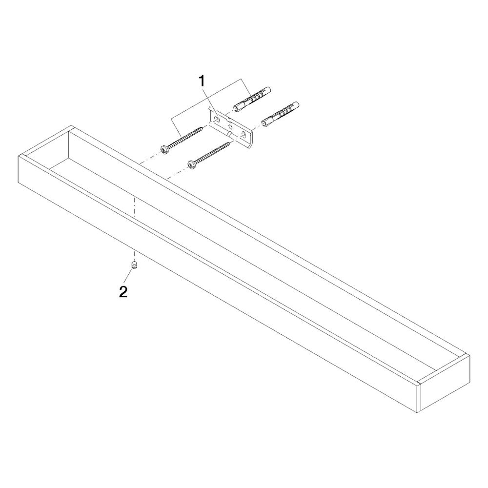 Dornbracht Badetuchhalter für MEM Stichmaß 400mm Breite 600mm, Platin gebürstet... DORNBRACHT-83060780-06 4029011423772 (Abb. 5)
