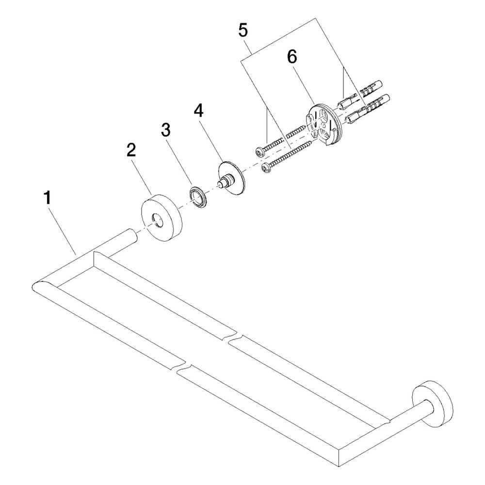 Dornbracht Badetuchhalter 2-teilig Serienspezifisch 83061979 chrom... DORNBRACHT-83061979-00 4029011478208 (Abb. 5)
