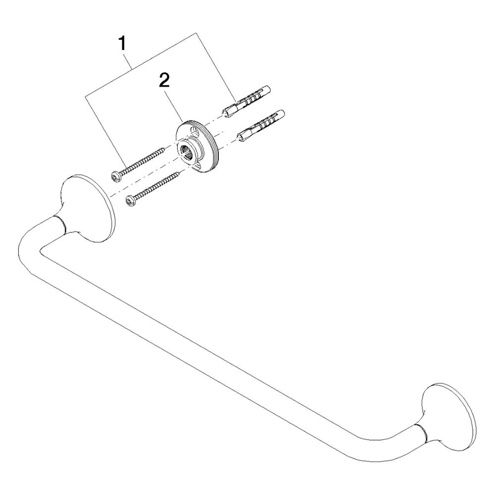 Dornbracht Badetuchhalter Vaia, 450mm Stichmaß, 510x60x88mm, Bronze gebürstet... DORNBRACHT-83070809-42 4099477110608 (Abb. 5)