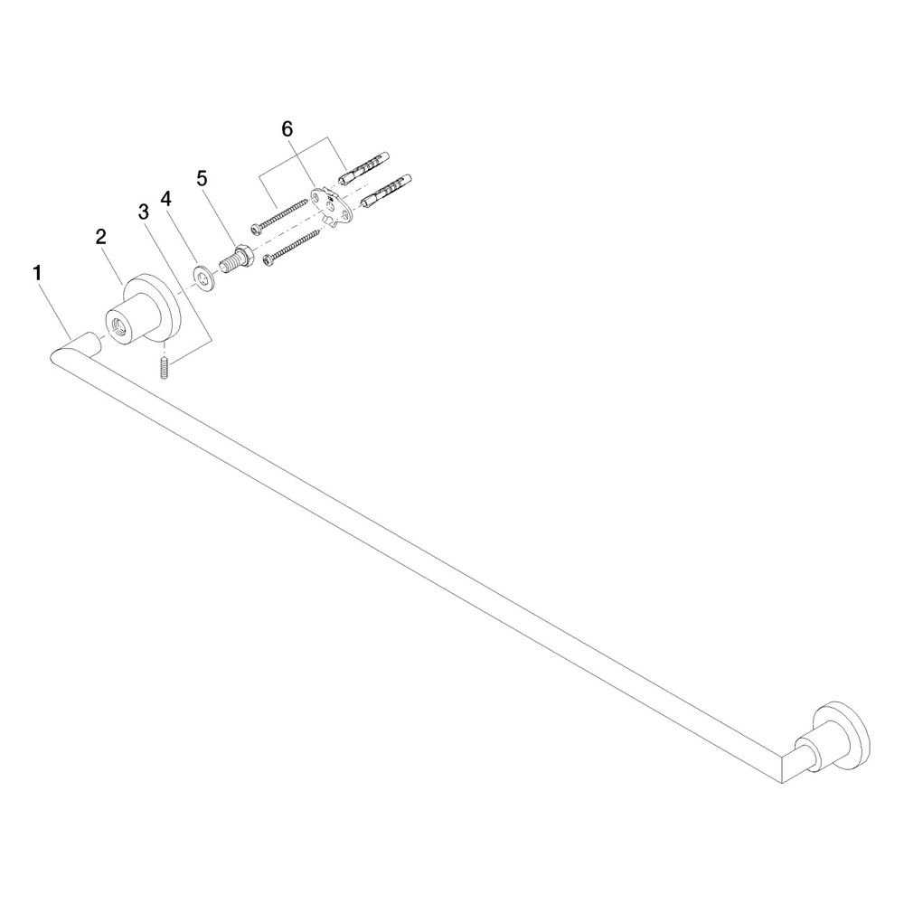 Dornbracht Badetuchhalter Tara Stichmaß 800mm, Chrom... DORNBRACHT-83080892-00 4029011515460 (Abb. 5)