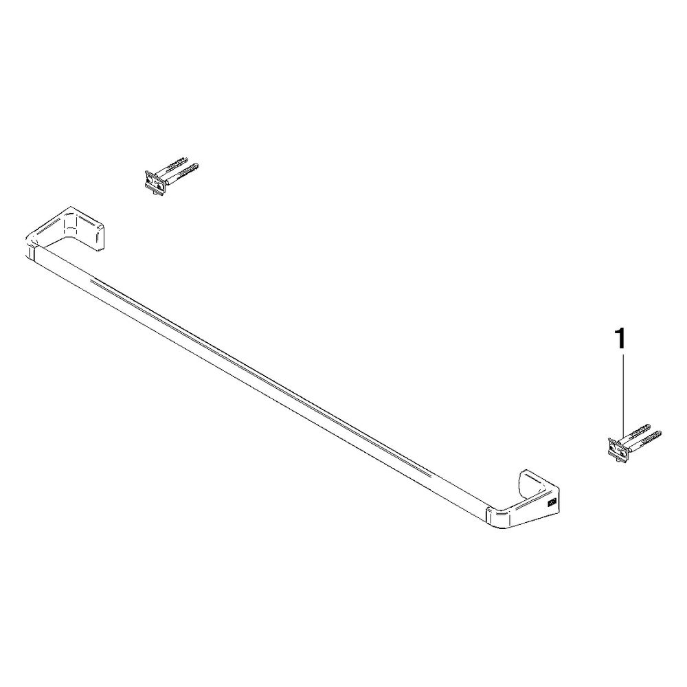 Dornbracht Badetuchhalter Stichmaß 758mm Breite 800mm, Chrom gebürstet, 8308097... DORNBRACHT-83080976-93 4099477273365 (Abb. 5)