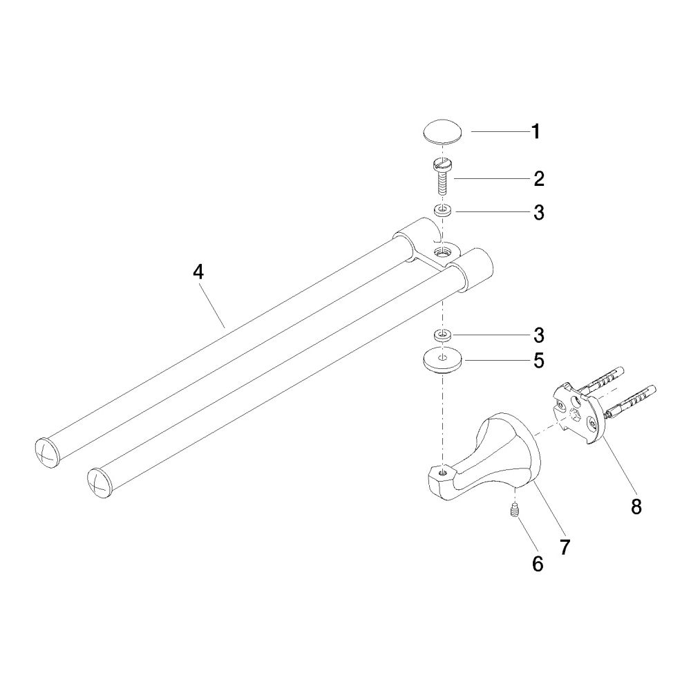 Dornbracht Handtuchhalter Madison 2-teilig schwenkbar, Platin gebürstet... DORNBRACHT-83210361-06 4029011719011 (Abb. 5)
