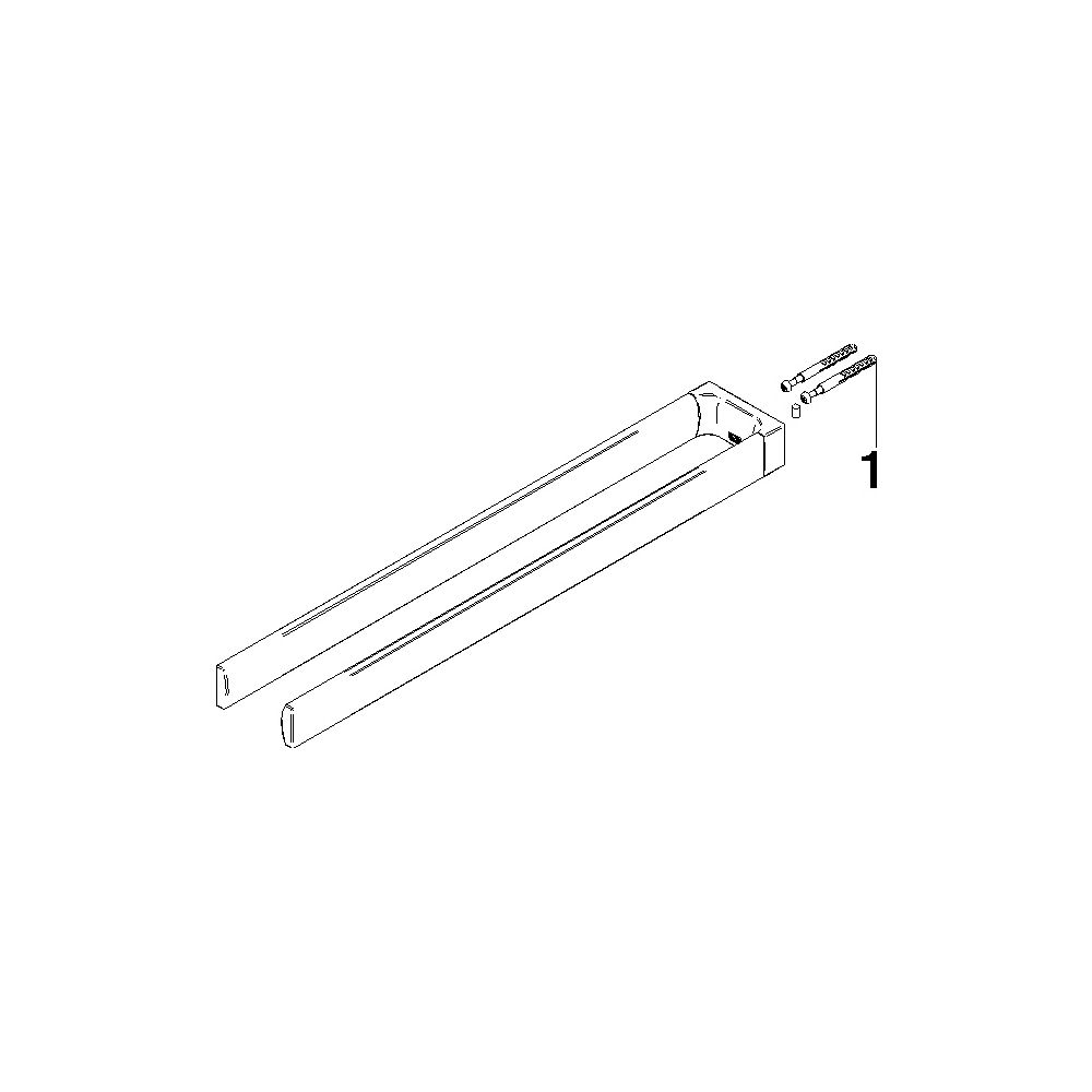 Dornbracht Handtuchhalter 2-teilig, starr, Ausladung 451mm, Chrom gebürstet... DORNBRACHT-83210976-93 4099477273389 (Abb. 5)