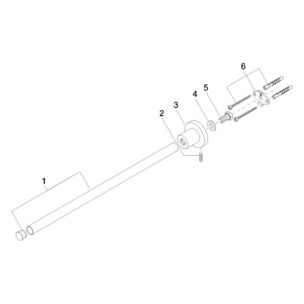 Dornbracht Handtuchhalter Tara 1-teilig starr, Ausladung 445mm, Platin... DORNBRACHT-83211892-08 4029011516269 (Abb. 5)