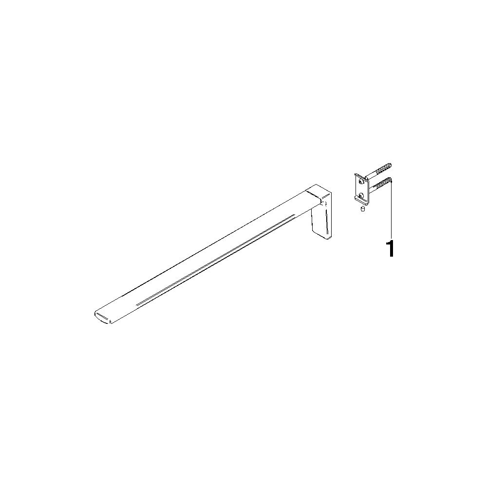Dornbracht Handtuchhalter 1-teilig, starr, Ausladung 454mm, Light Gold gebürste... DORNBRACHT-83211976-27 4099477273495 (Abb. 5)