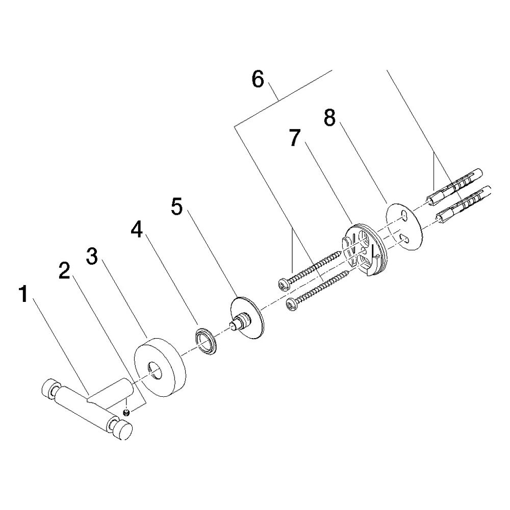 Dornbracht Haken 2-teilig, Ausladung 55mm, Platin gebürstet... DORNBRACHT-83256979-06 4029011422300 (Abb. 5)