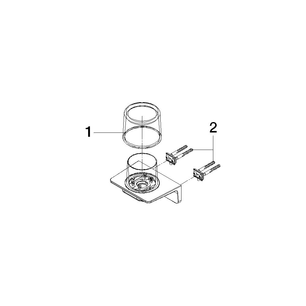 Dornbracht Lotionspender Kristallglas matt Stichmaß 90mm 140x130x103mm, Chrom... DORNBRACHT-83430976-00 4099477243634 (Abb. 5)