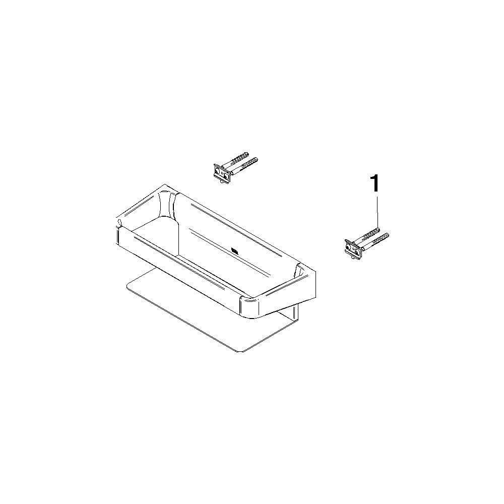Dornbracht Ablage Breite 303mm Ausladung 122mm, Dark Platinum gebürstet, 834339... DORNBRACHT-83433976-99 4099477273679 (Abb. 5)