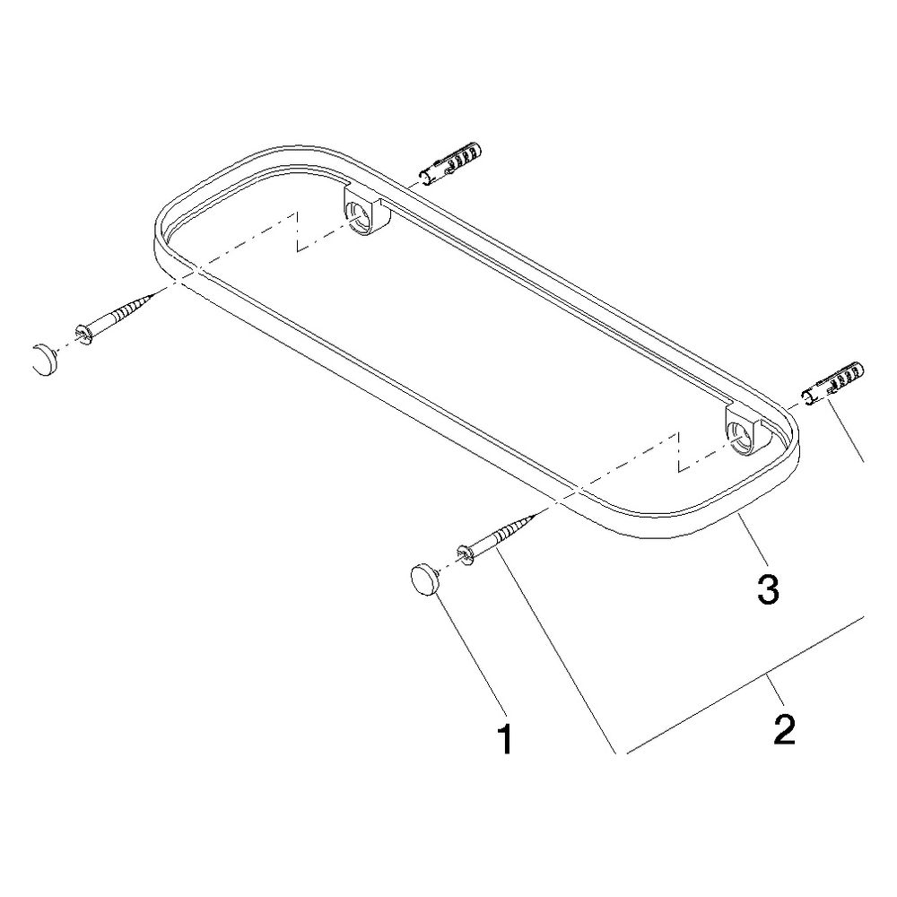 Dornbracht Ablage Wandmodell 300x26x100mm ohne Gittereinsatz, Chrom, 83482970-0... DORNBRACHT-83482970-00 4029011644771 (Abb. 5)