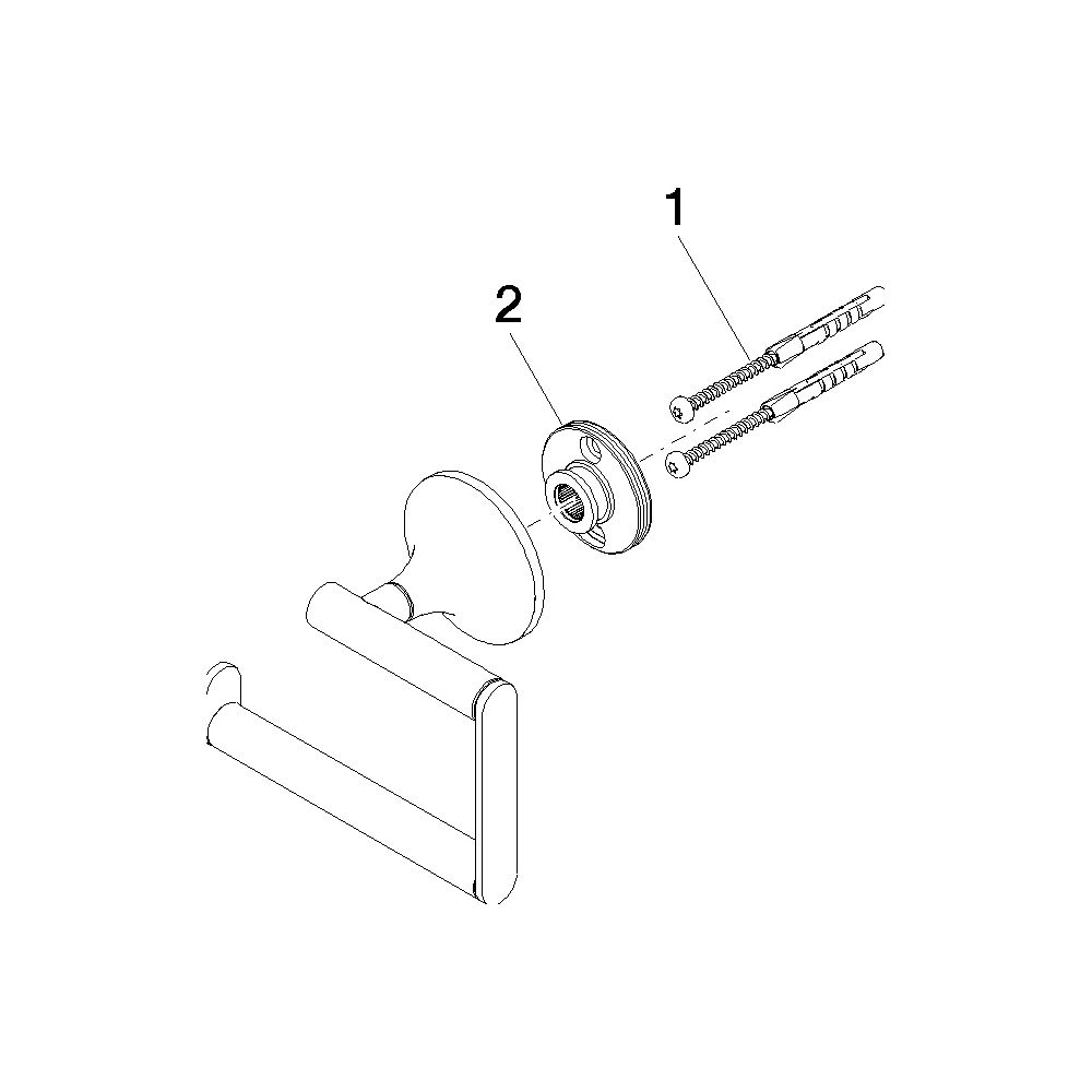 Dornbracht Papierrollenhalter Vaia ohne Deckel, Ausladung 63mm, Messing gebürst... DORNBRACHT-83500809-28 4029011911903 (Abb. 5)