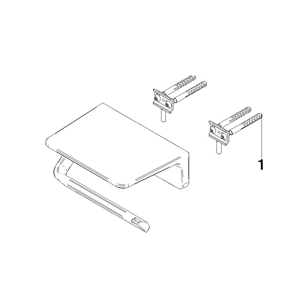 Dornbracht Papierrollenhalter mit Ablage 145x73x103mm Stichmaß 90mm, Platin geb... DORNBRACHT-83515976-06 4099477272696 (Abb. 5)