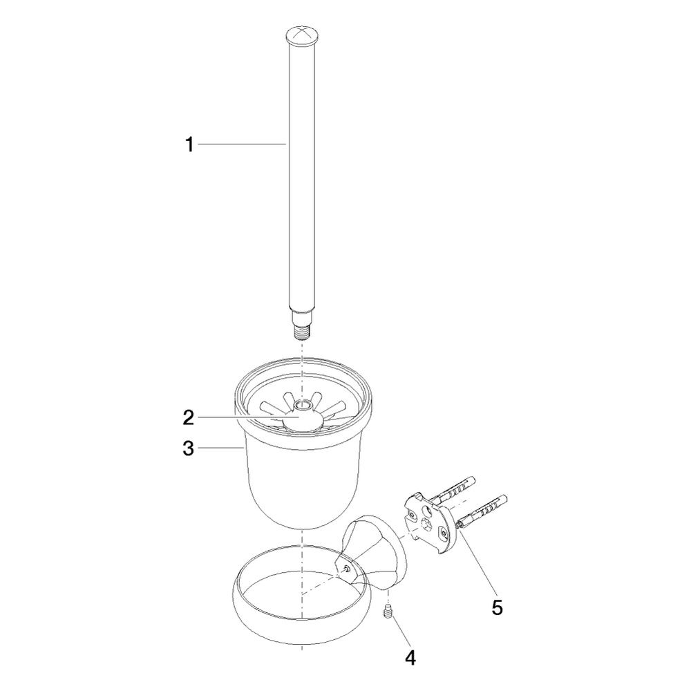 Dornbracht Toiletten-Bürstengarnitur Madison Wandmodell, Messing gebürstet 23kt... DORNBRACHT-83900361-28 4029011901690 (Abb. 5)
