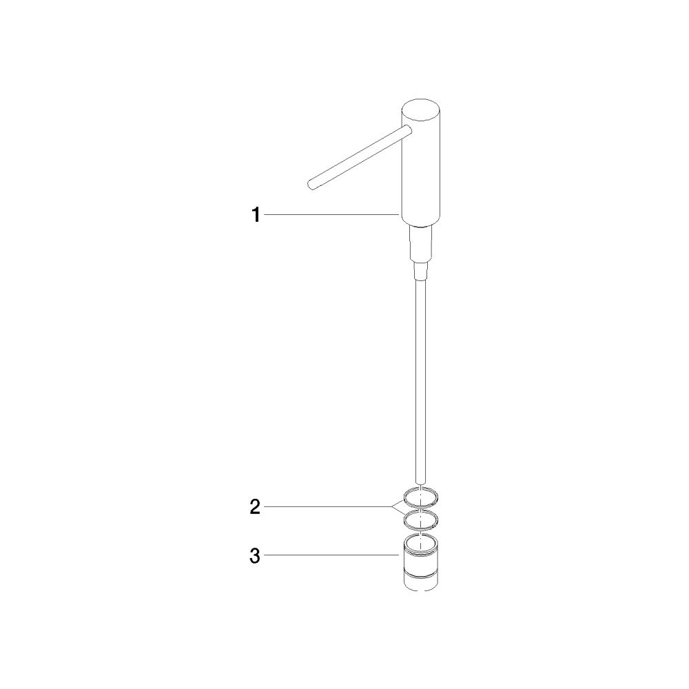 Dornbracht Spender Kopf komplett mit Rosette, Chrom, 90101053800-00... DORNBRACHT-90101053800-00 4029011782619 (Abb. 3)