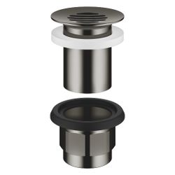 Dornbracht Siebventil für Becken ohne Überlauf G 1 1/4", Dark Chrome... DORNBRACHT-10110970-19 4029011996146 (Abb. 1)