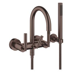 Dornbracht Wannenbatterie Tara für Wandmontage mit Schlauchbrausegarnitur, 240m... DORNBRACHT-25133882-43 4099477463582 (Abb. 1)