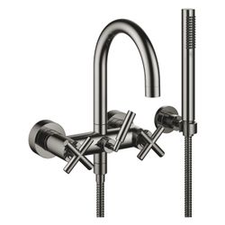 Dornbracht Wannenbatterie Tara für Wandmontage mit Schlauchbrausegarnitur, 240m... DORNBRACHT-25133892-19 4029011996771 (Abb. 1)