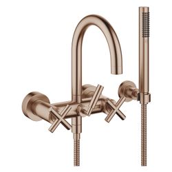 Dornbracht Wannenbatterie Tara für Wandmontage mit Schlauchbrausegarnitur, 240m... DORNBRACHT-25133892-42 4099477247922 (Abb. 1)