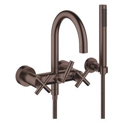 Dornbracht Wannenbatterie Tara für Wandmontage mit Schlauchbrausegarnitur, 240m... DORNBRACHT-25133892-43 4099477463605 (Abb. 1)