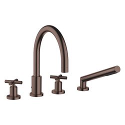 Dornbracht Wannen-Vierlochbatterie Tara für Wannenrandmontage, Ausladung 220mm,... DORNBRACHT-27512892-43 4099477463919 (Abb. 1)
