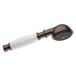 Dornbracht Metall-Handbrause Madison 9l/min mit Porzellangriff Weiß, Dark Bronz... DORNBRACHT-28002970-43 4099477489124 (Abb. 1)
