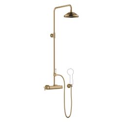 Dornbracht Shower Pipe Madison mit Brause-Thermostat ohne Handbrause, Dark Bras... DORNBRACHT-34459360-39 4099477390826 (Abb. 1)