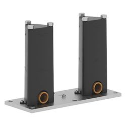 Dornbracht Unterputz-Bodenbefestigung Edelstahl 2x Anschlusswinkel G 1/2" Stichm... DORNBRACHT-3594497090 4029011472411 (Abb. 1)