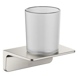 Dornbracht Glashalter, 90mm Stichmaß, Kristallglas matt, Ausladung 103mm, Plati... DORNBRACHT-83400976-06 4099477273143 (Abb. 1)