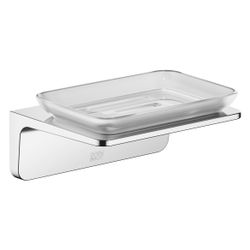 Dornbracht Seifenhalter Kristallglas matt 140x95x103mm Stichmaß 90mm, Chrom... DORNBRACHT-83410976-00 4099477243641 (Abb. 1)