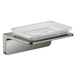 Dornbracht Seifenhalter Kristallglas matt 140x67x103mm Stichmaß 90mm, Dark Chro... DORNBRACHT-83410976-19 4099477273730 (Abb. 1)