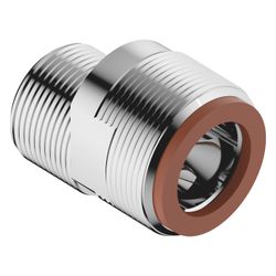 Dornbracht S-Anschluss mit Dichtung, G 3/4" AGx1/2" NPT, Chrom, 04110400700-... DORNBRACHT-04110400700-00 4029011420122 (Abb. 1)